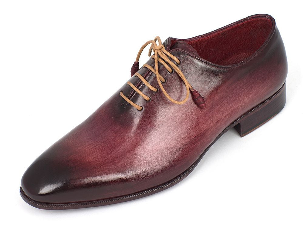 Paul Parkman Men's Burgundy Wholecut Plain Toe Oxfords