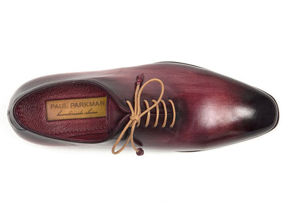 Paul Parkman Men's Burgundy Wholecut Plain Toe Oxfords
