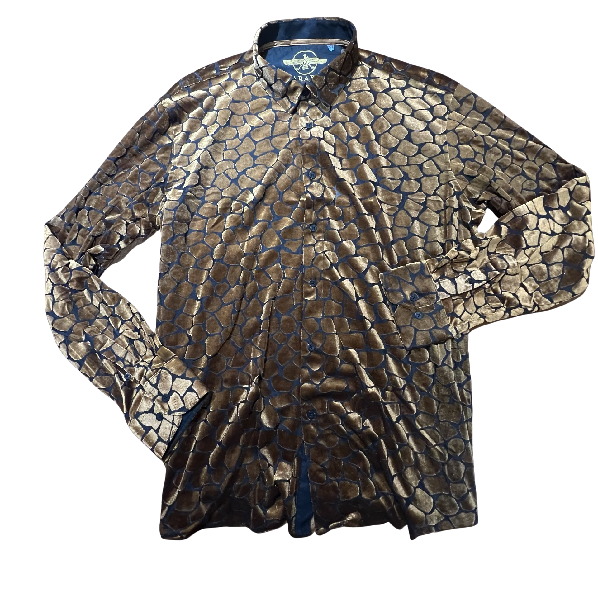 Barabas Rock Formation Velvet Button Up Shirt - Dudes Boutique