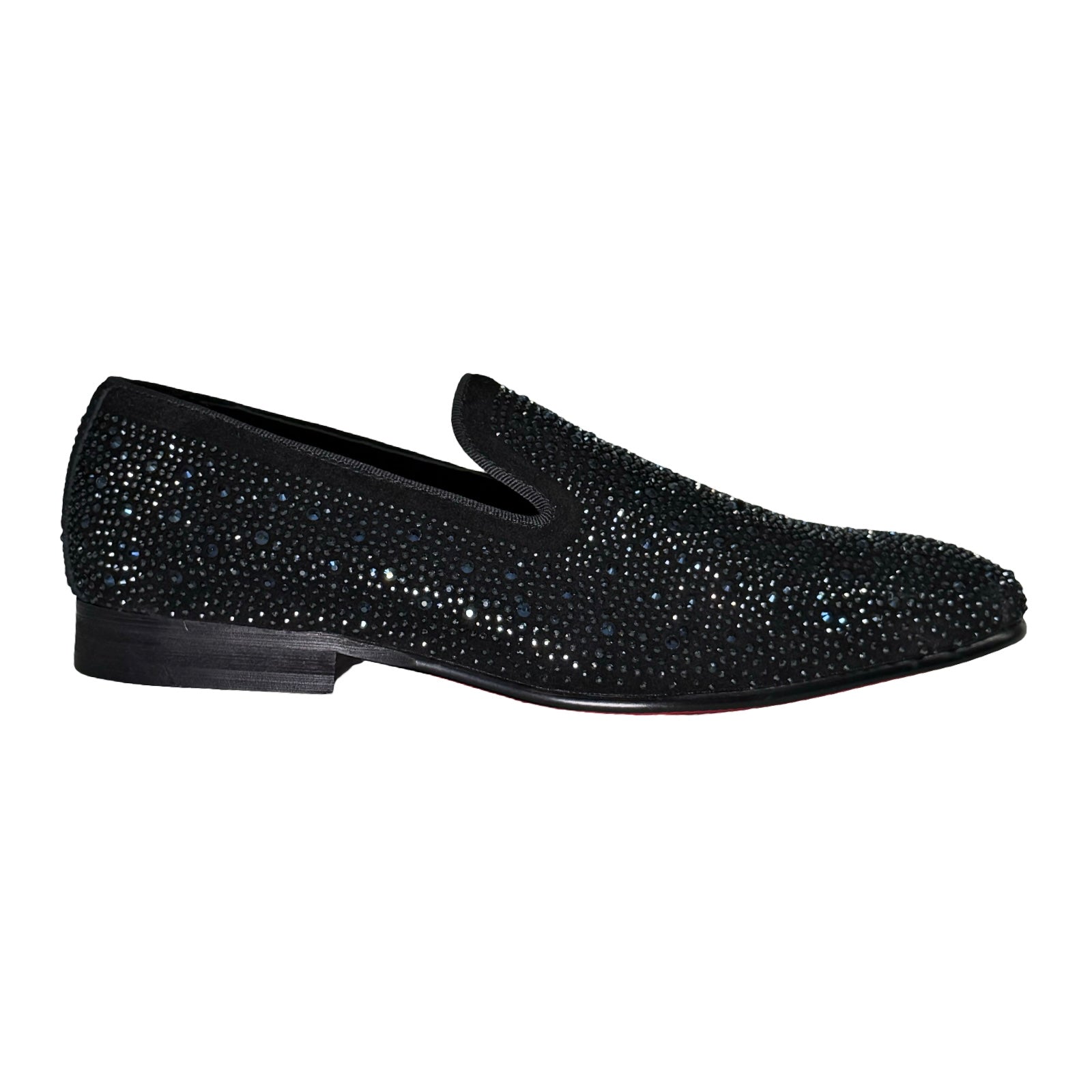 La Milano Irving Black Crystal Loafers