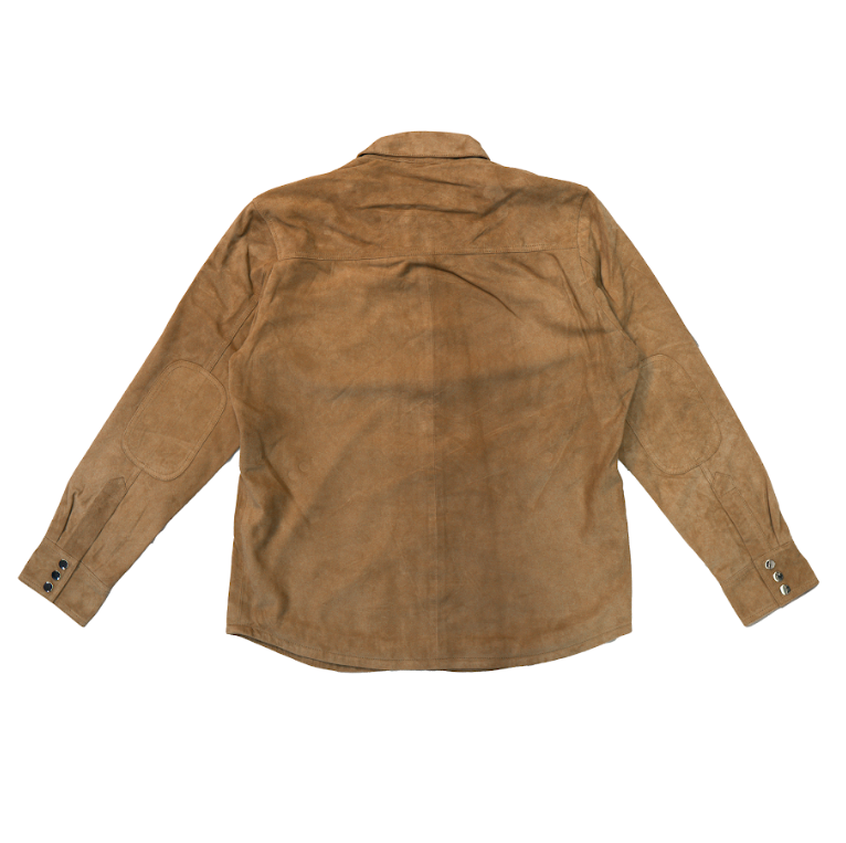 Kashani Tan Suede Button Up Shirt - Dudes Boutique