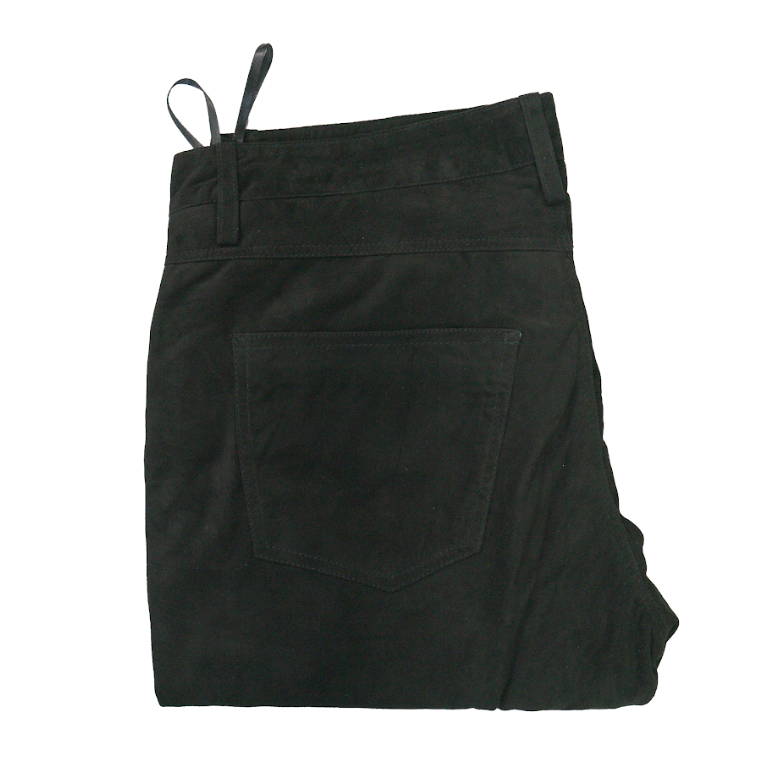 Kashani Men's Forest Green Suede Straight Cut Pants - Dudes Boutique