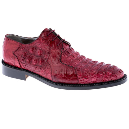 Mauri 2982/1 Pitti Hornback & Baby Crocodile Derby Ruby Red