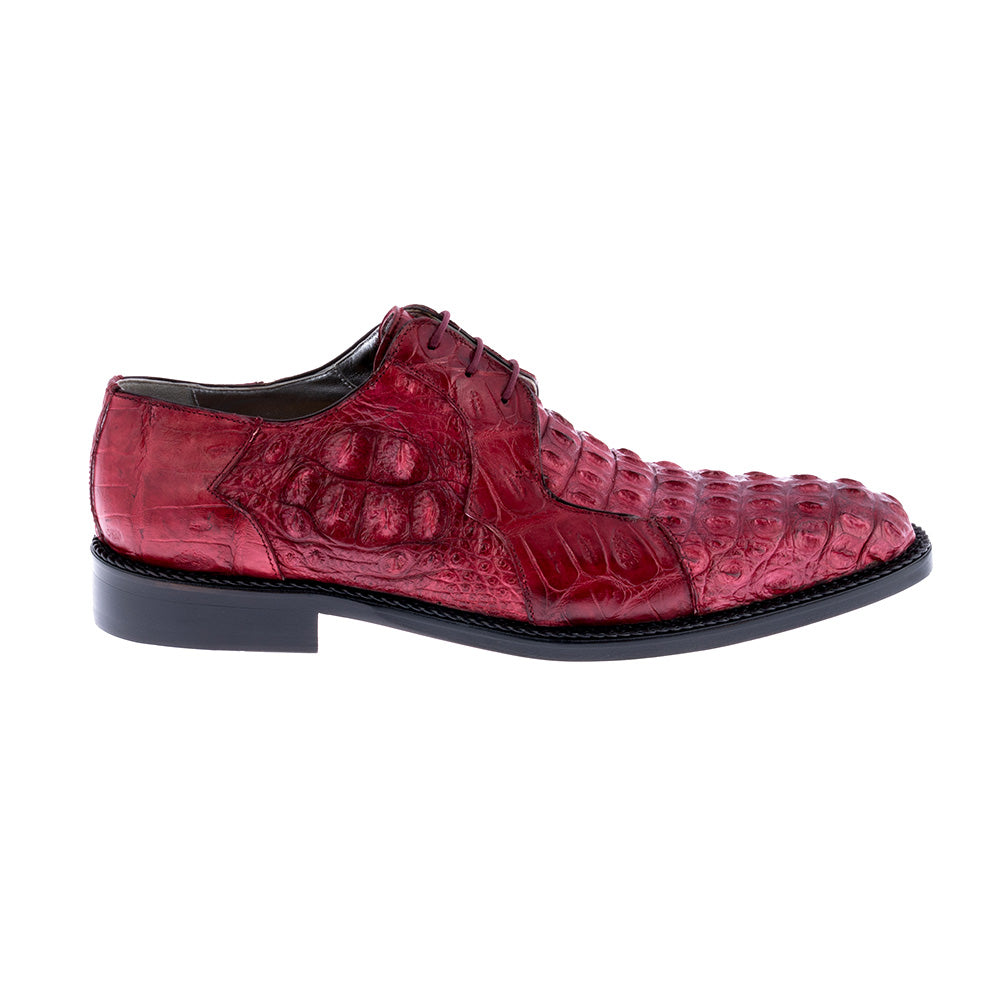 Mauri 2982/1 Pitti Hornback & Baby Crocodile Derby Ruby Red