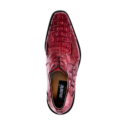 Mauri 2982/1 Pitti Hornback & Baby Crocodile Derby Ruby Red