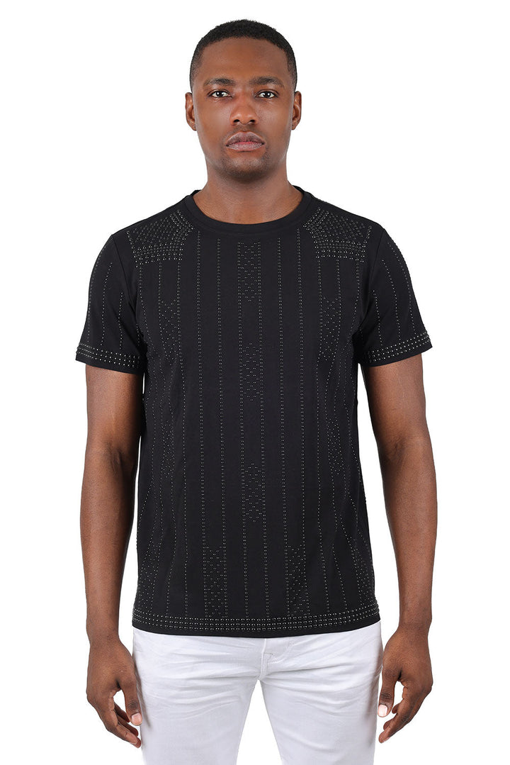 BARABAS BAD WAY STUDDED SHIRT BLK/BLK - Dudes Boutique