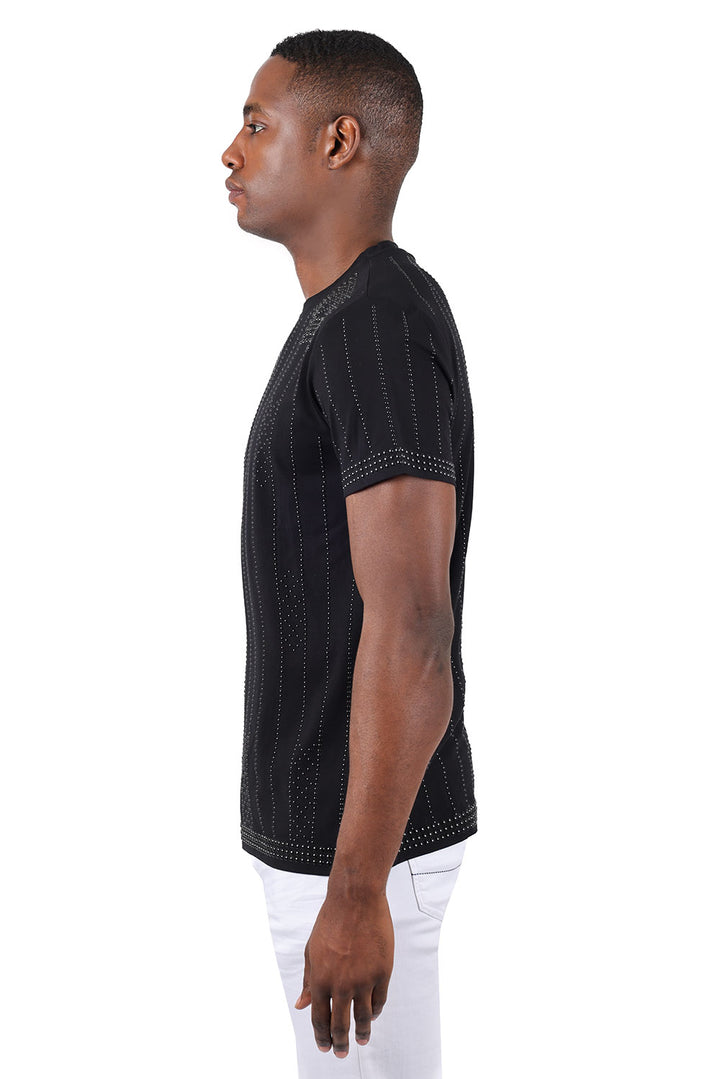 BARABAS BAD WAY STUDDED SHIRT BLK/BLK - Dudes Boutique