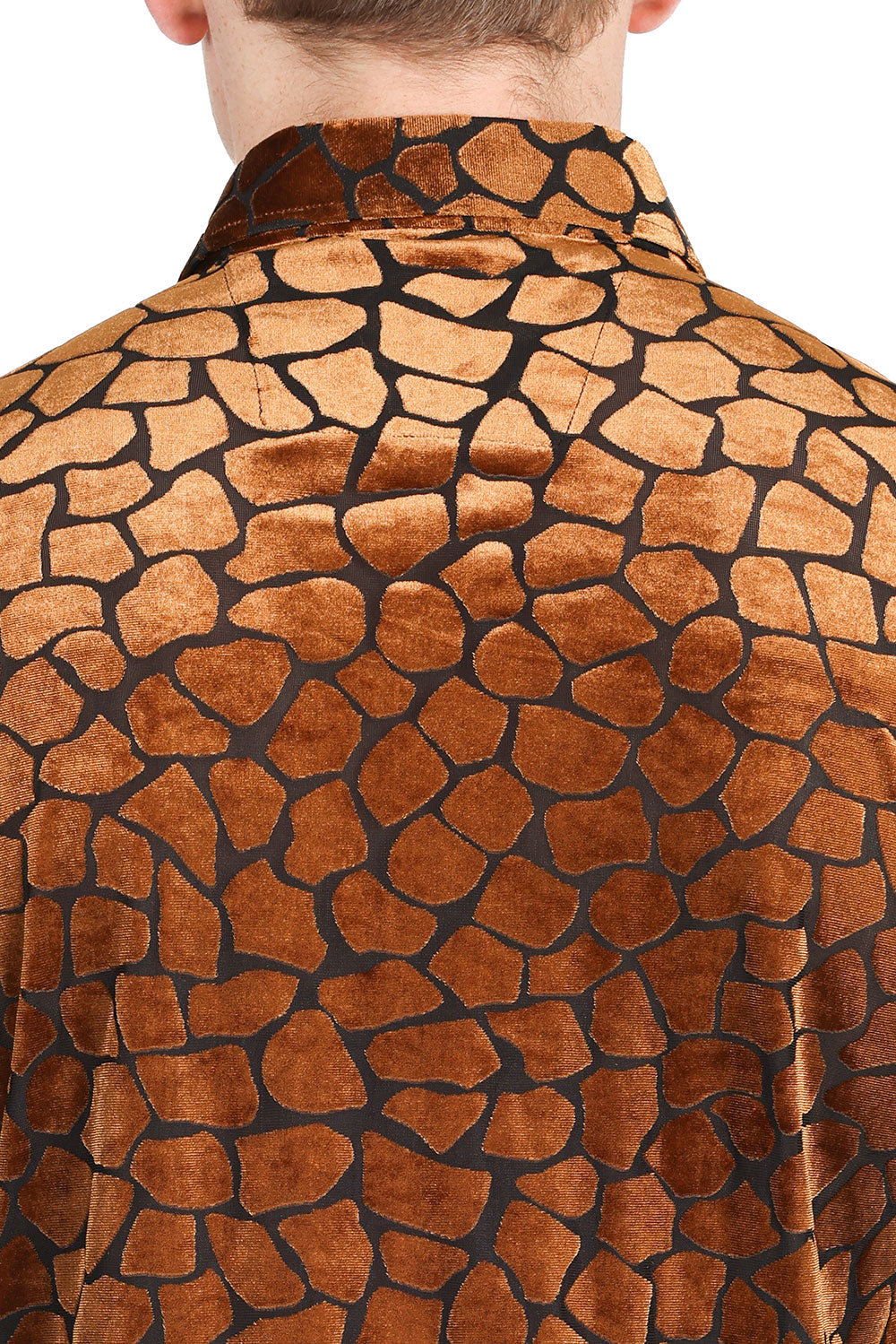 Barabas Rock Formation Velvet Button Up Shirt - Dudes Boutique