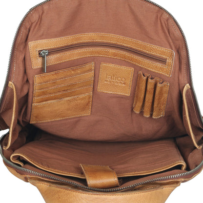 Latico Leathers Cognac Moore Leather Backpack