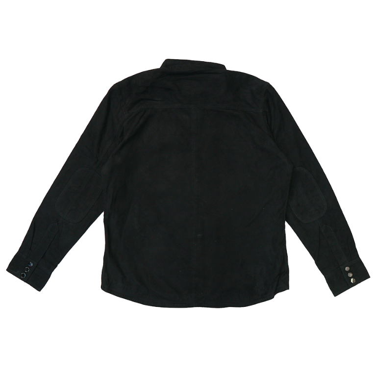 Kashani Black Suede Button Up Shirt - Dudes Boutique