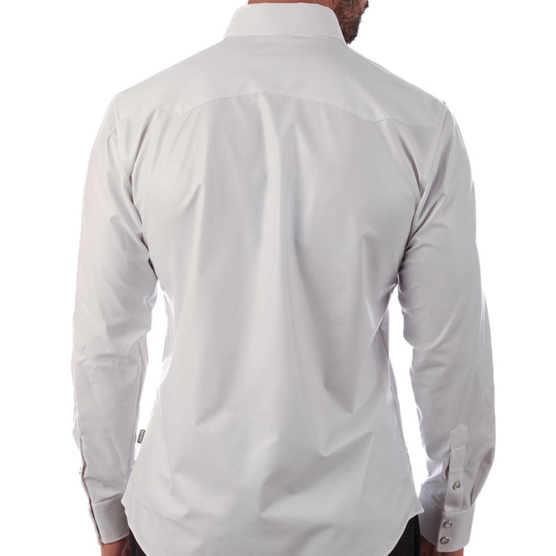 Barabas White Bright Polish Button Up Shirt - Dudes Boutique