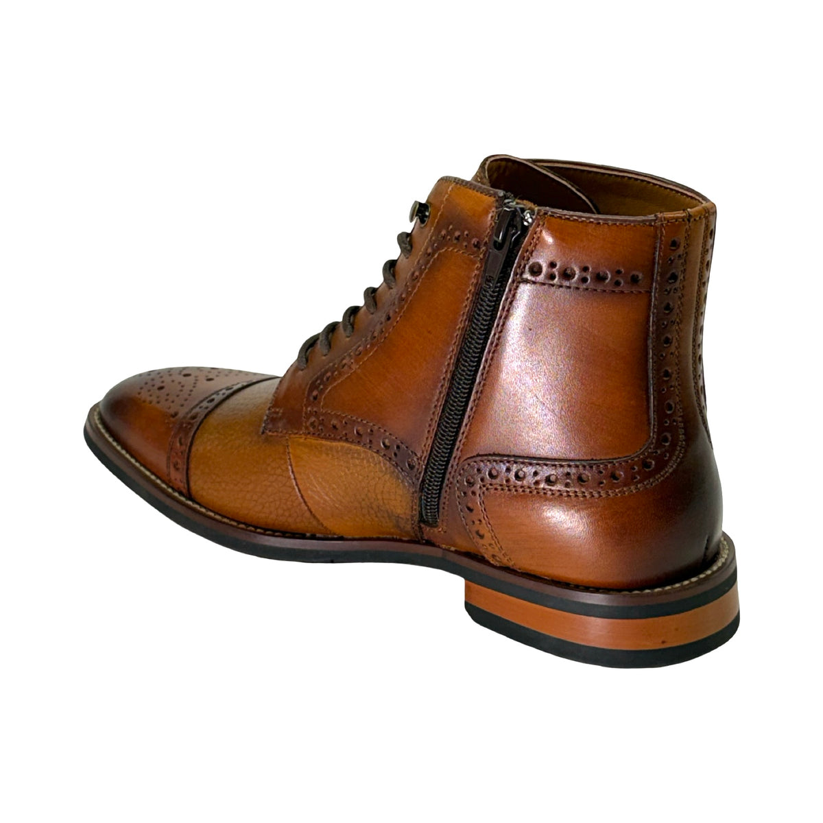 La Milano Jaxon cognac leather boot