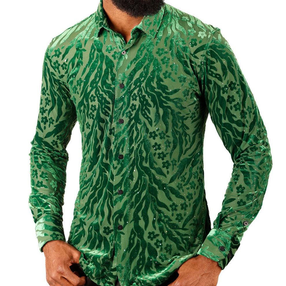 Barabas Green Floral Button Up Shirt - Dudes Boutique