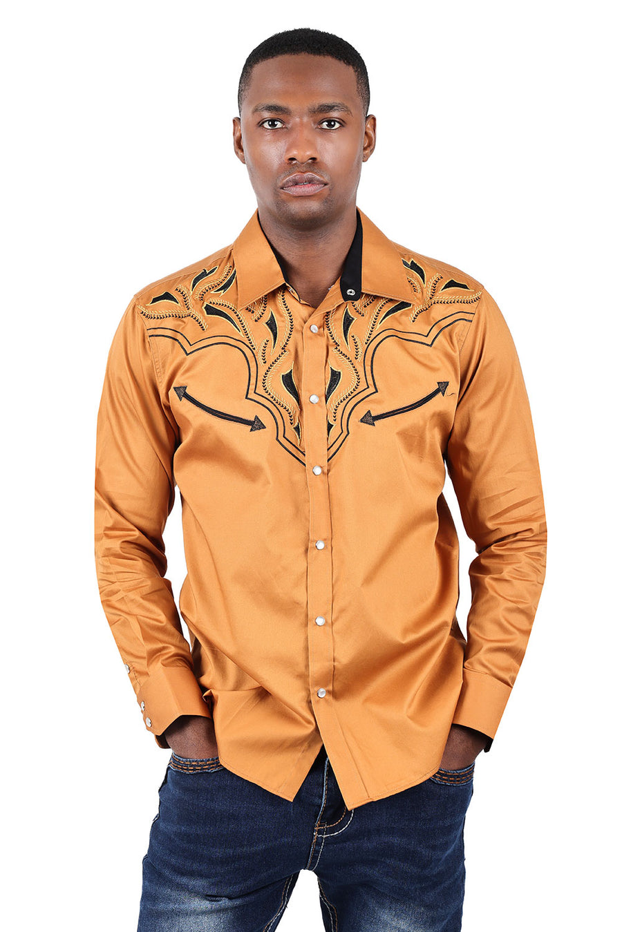 Barabas OCCIDENTAL ARROWS Tan Western Shirt - Dudes Boutique