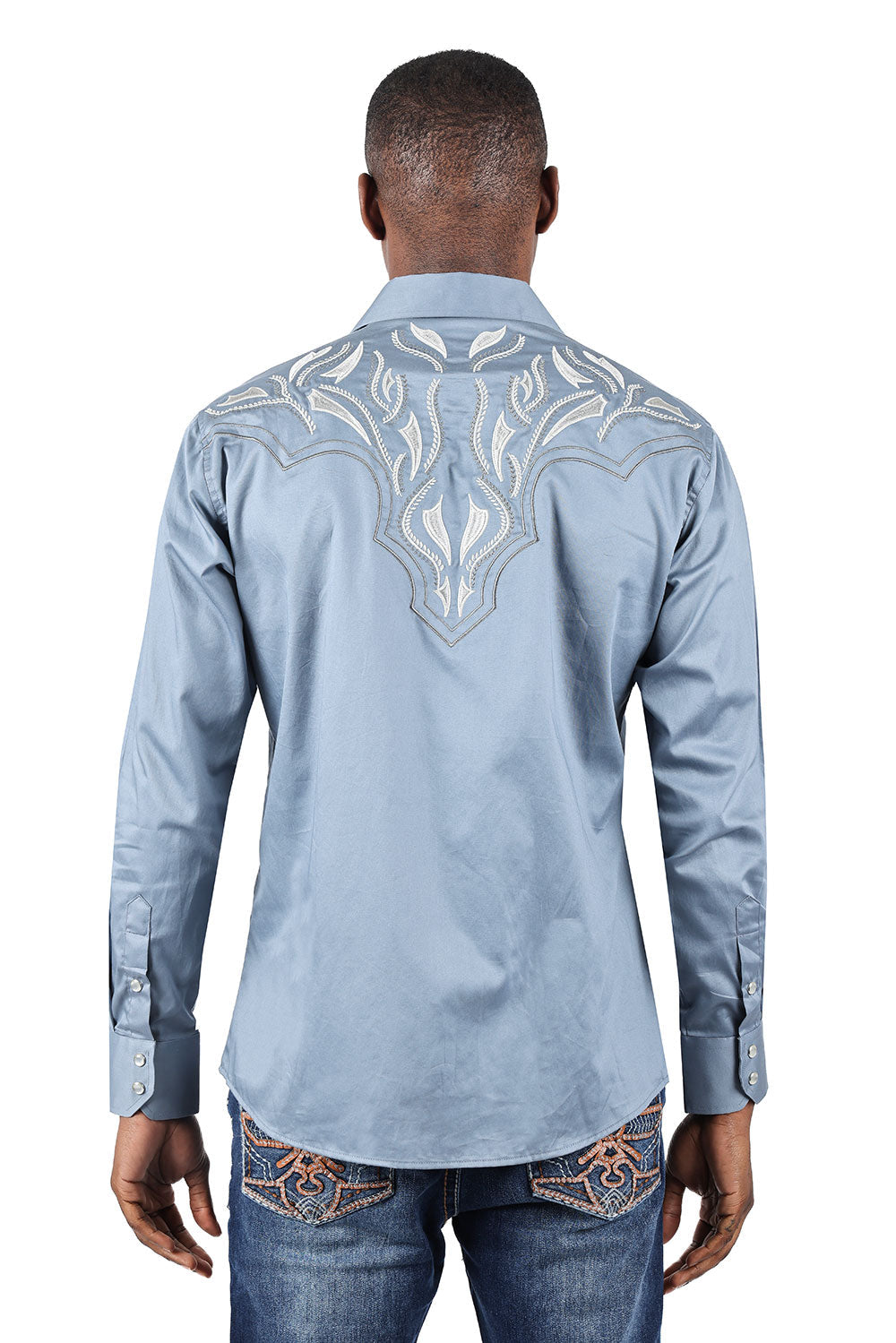 Barabas OCCIDENTAL ARROWS Light Blue Western Shirt - Dudes Boutique