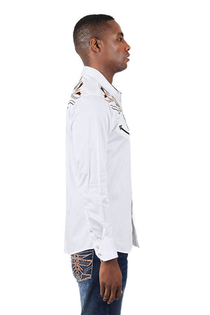 Barabas OCCIDENTAL ARROWS White Western Shirt - Dudes Boutique