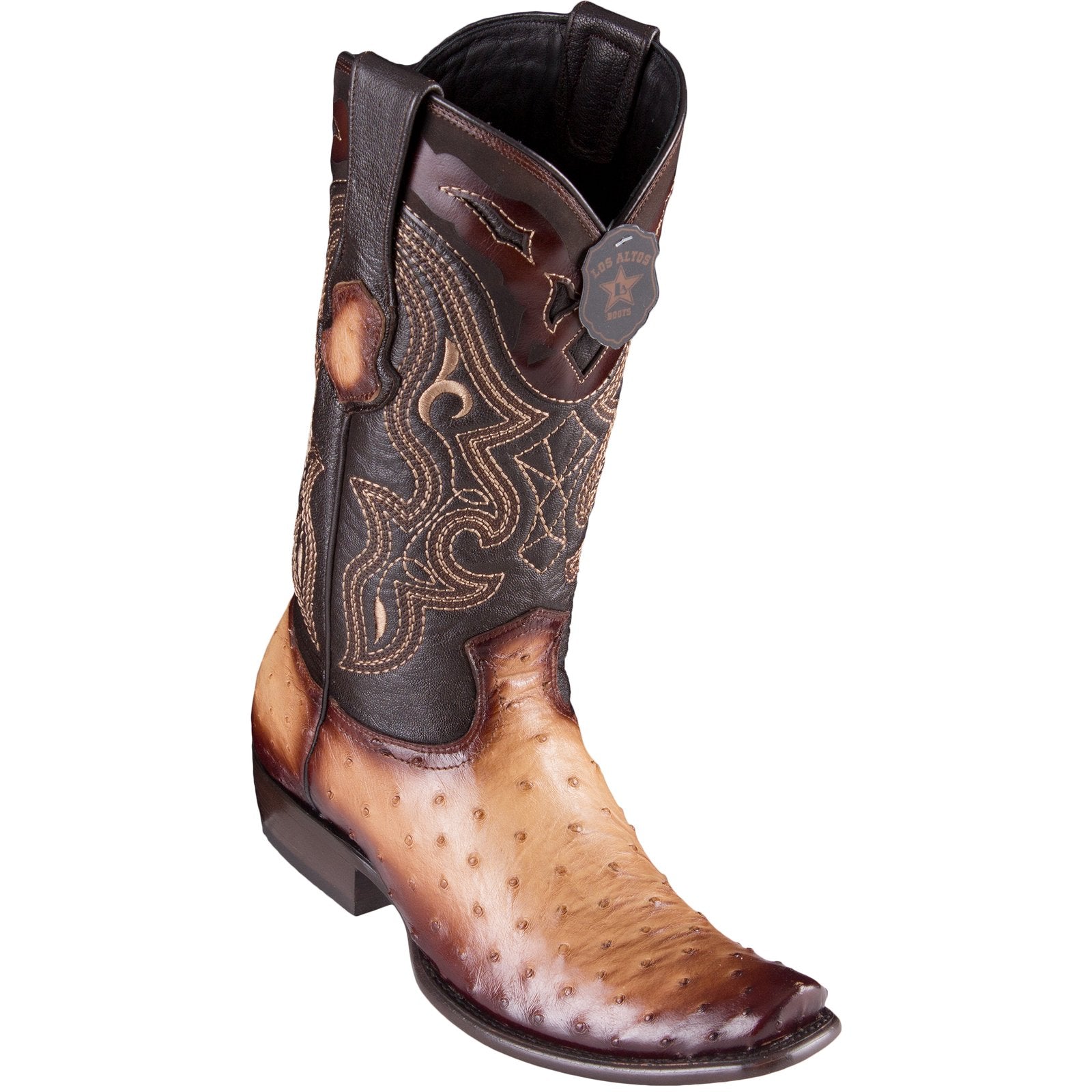 Los Altos Ostrich Faded Oryx Cowboy Boots - Dudes Boutique