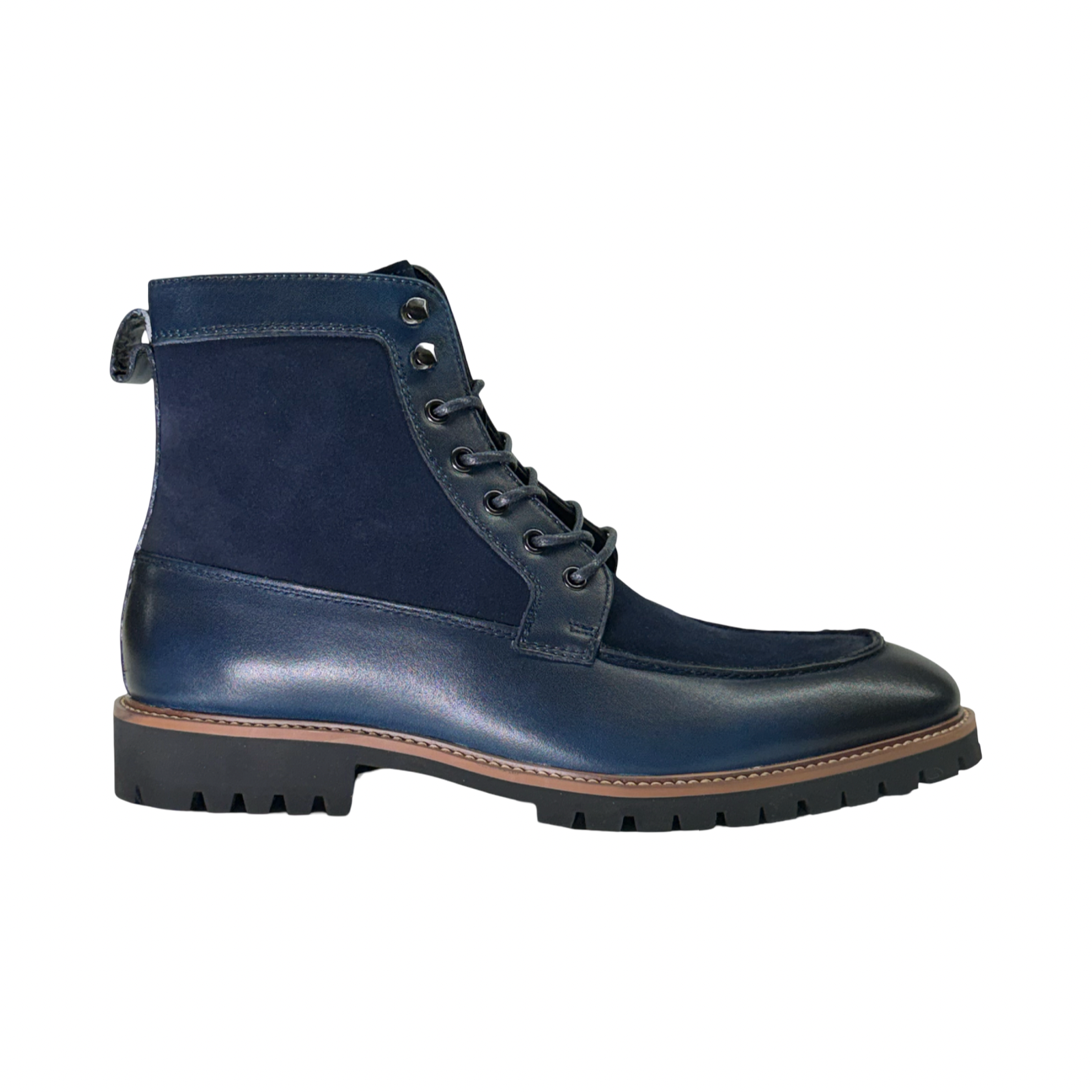 La Milano Hearth Navy Leather / Suede Boot