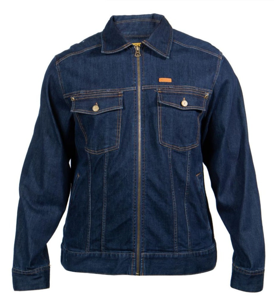 Prestige Blue Double Stitch Denim Jacket - Dudes Boutique