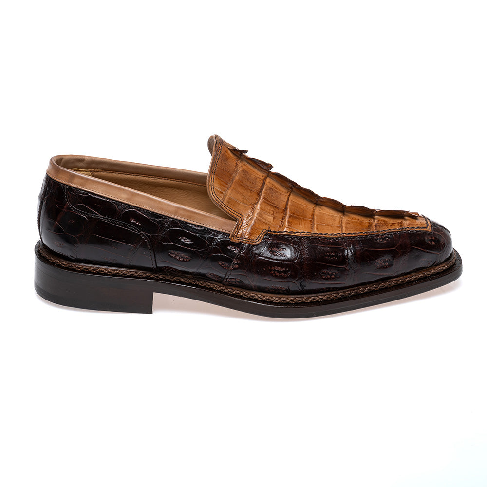 Mauri Orefici 4770/1 Baby Croc / Hornback Sport Rust / Brandy Dress Shoes