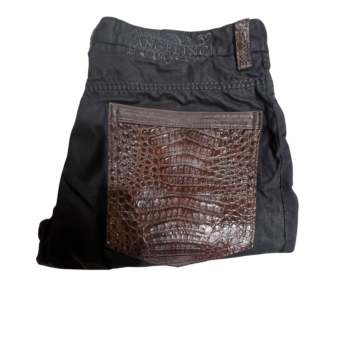 Kashani x Angelino Jeans w/ Brown Alligator Pockets - Dudes Boutique