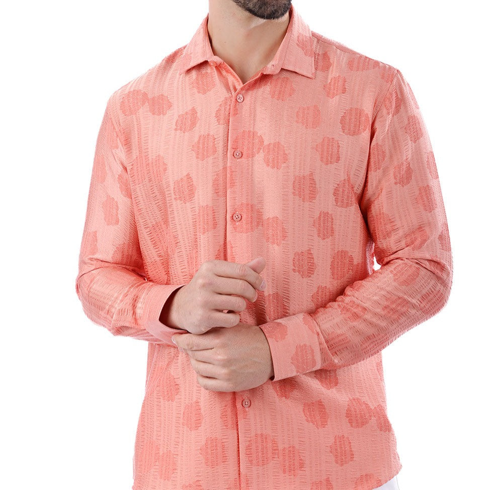 Barabas Coral Rose Button Up Shirt
