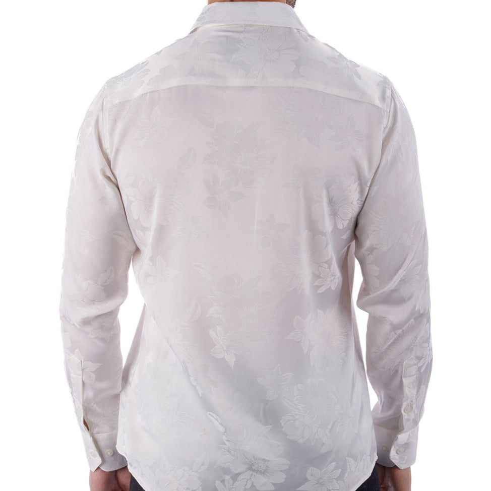 Barabas White Floral Button Up Shirt - Dudes Boutique