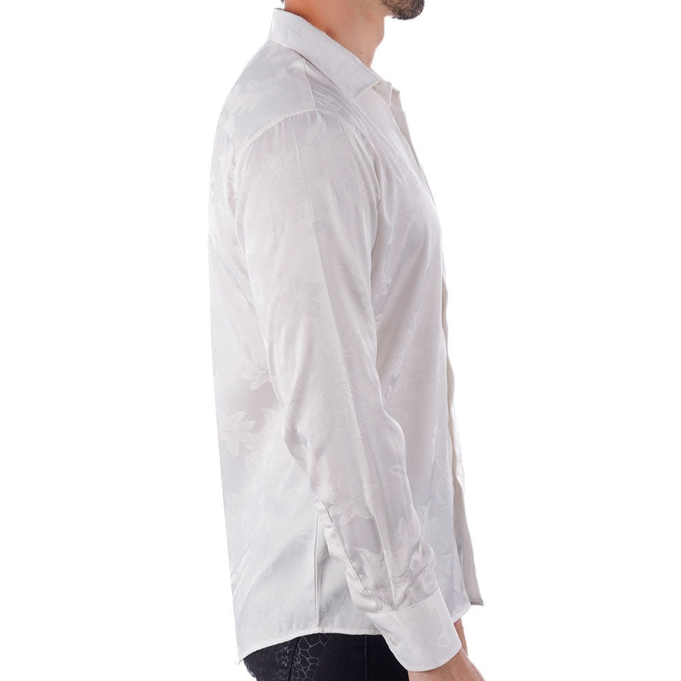 Barabas White Floral Button Up Shirt - Dudes Boutique