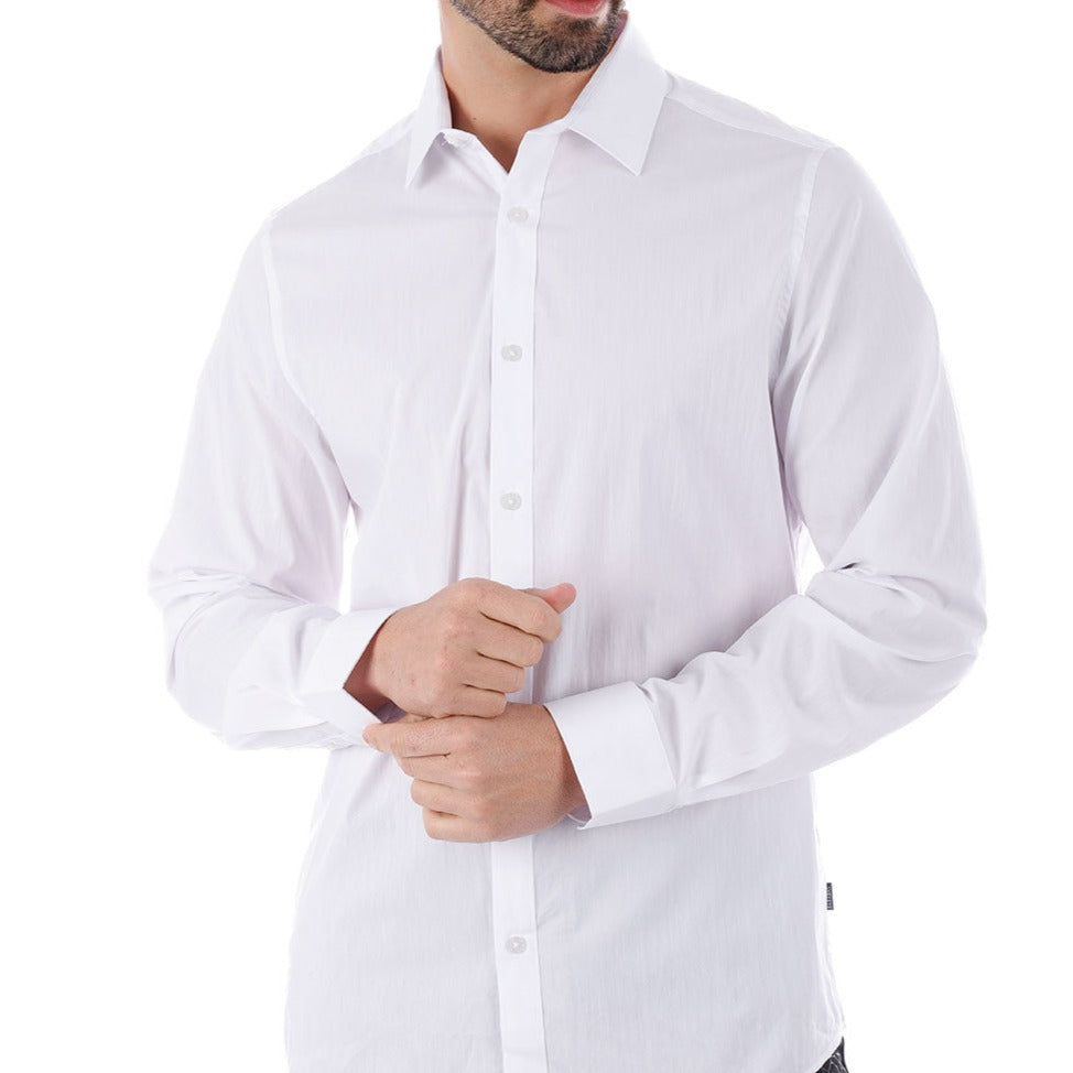 Barabas Clean White Button Up Shirt - Dudes Boutique