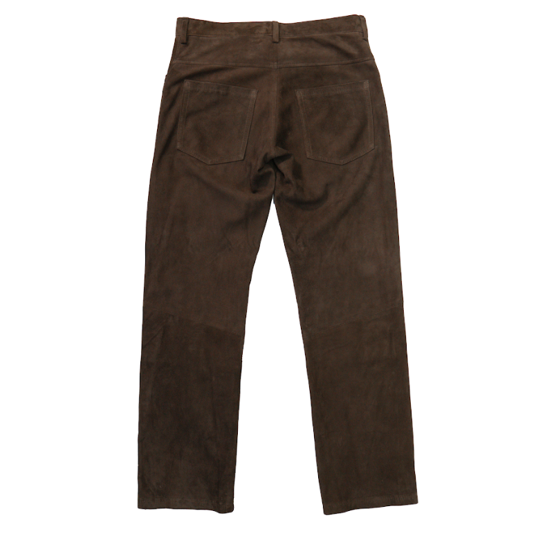 Kashani Men's Brown Pony Hair Suede Pants - Dudes Boutique