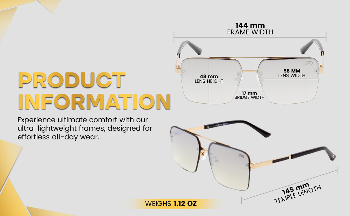 Harleem Sunglasses | UV400 Protection | Lightweight Premium Frames