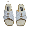Mauri 5134 Coral Hornback Skin Sandals White - Dudes Boutique