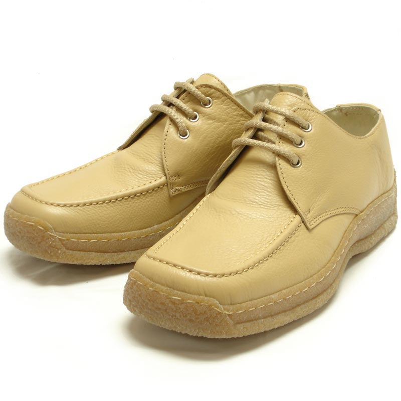 P-5455 Javier Beige Leather Lace up Pinosos Made in Spain