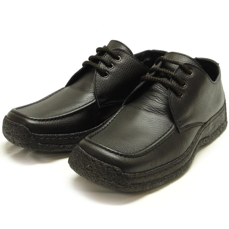 P-5455 Javier Black Leather Lace up Pinosos Made in Spain