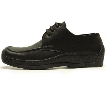 P-5455 Javier Black Leather Lace up Pinosos Made in Spain