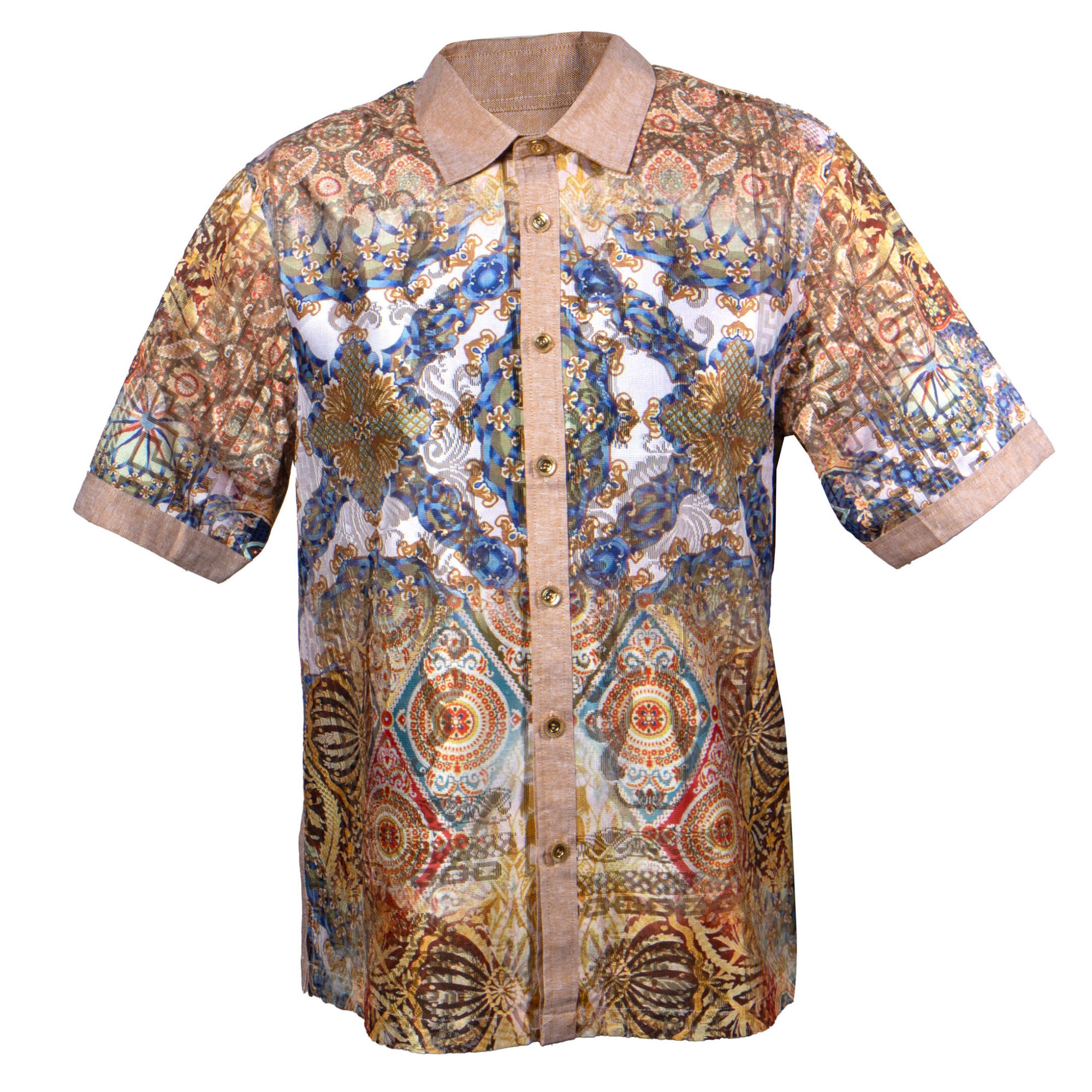 Prestige LUX-560 Khaki Lace Linen Shirt