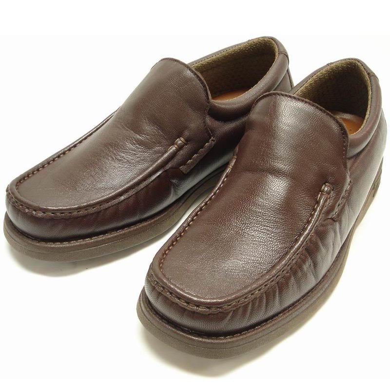 P-5614-668 Black Leather Slip on Loafer Pinosos Made in Spain