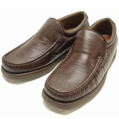 P-5614-668 Black Leather Slip on Loafer Pinosos Made in Spain