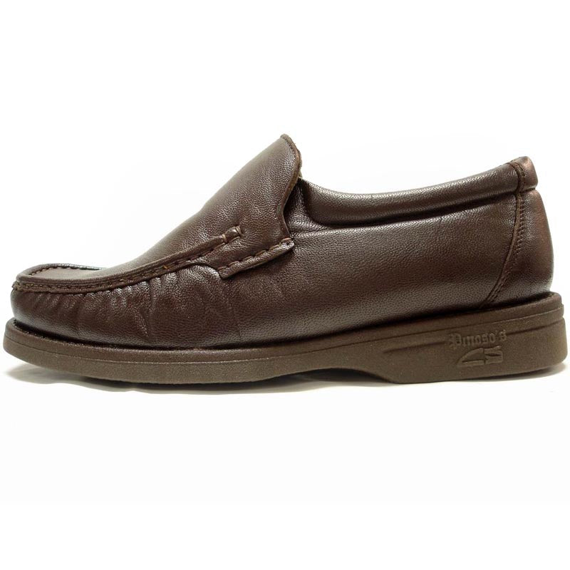 P-5614-668 Black Leather Slip on Loafer Pinosos Made in Spain