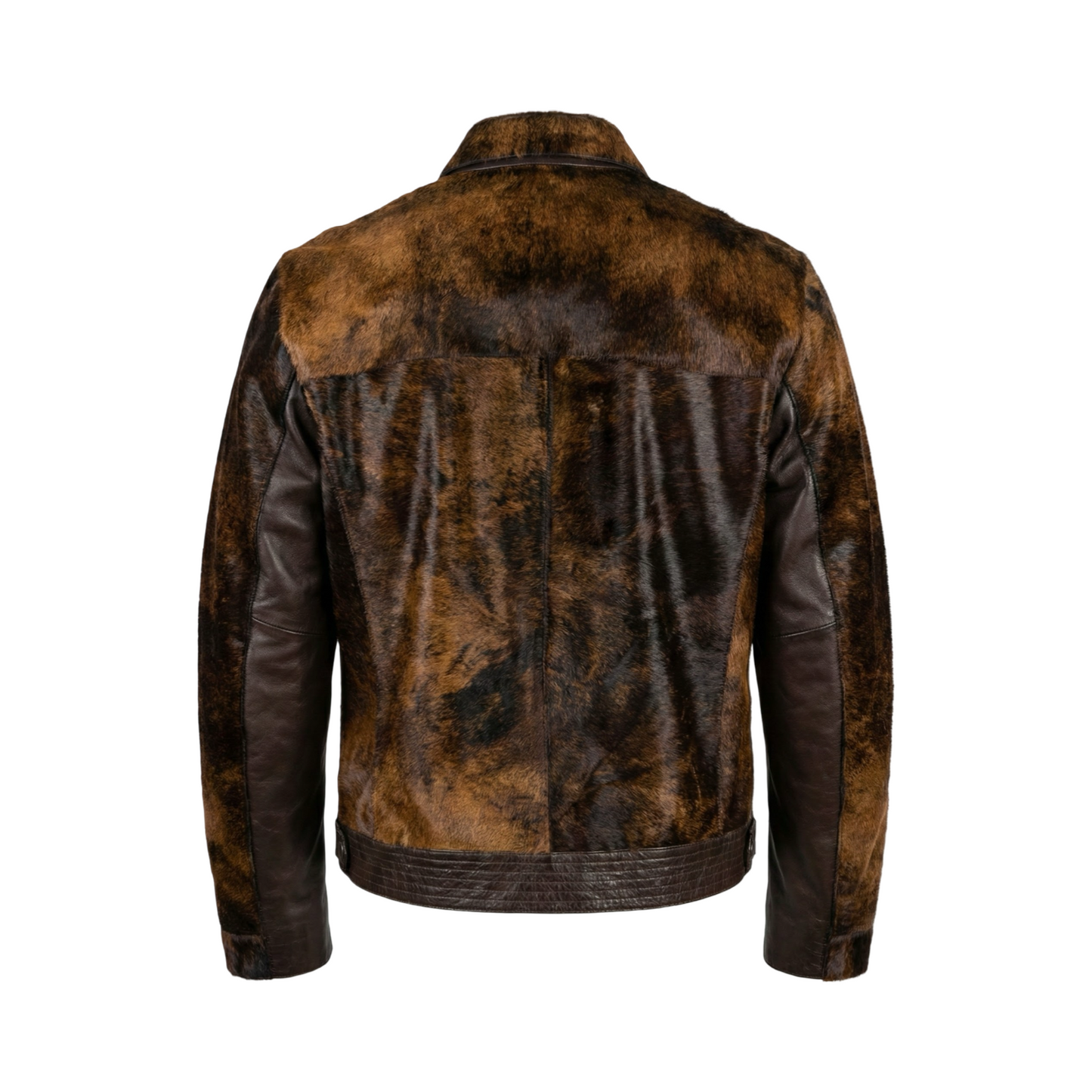 Barya NewYork Chocolate Brown Pony Hair Biker Jacket
