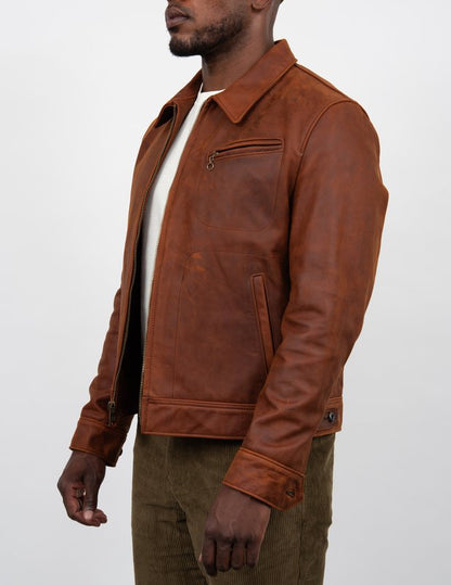 Schott 582 Lightweight Unlined Cowhide Trucker Jacket
