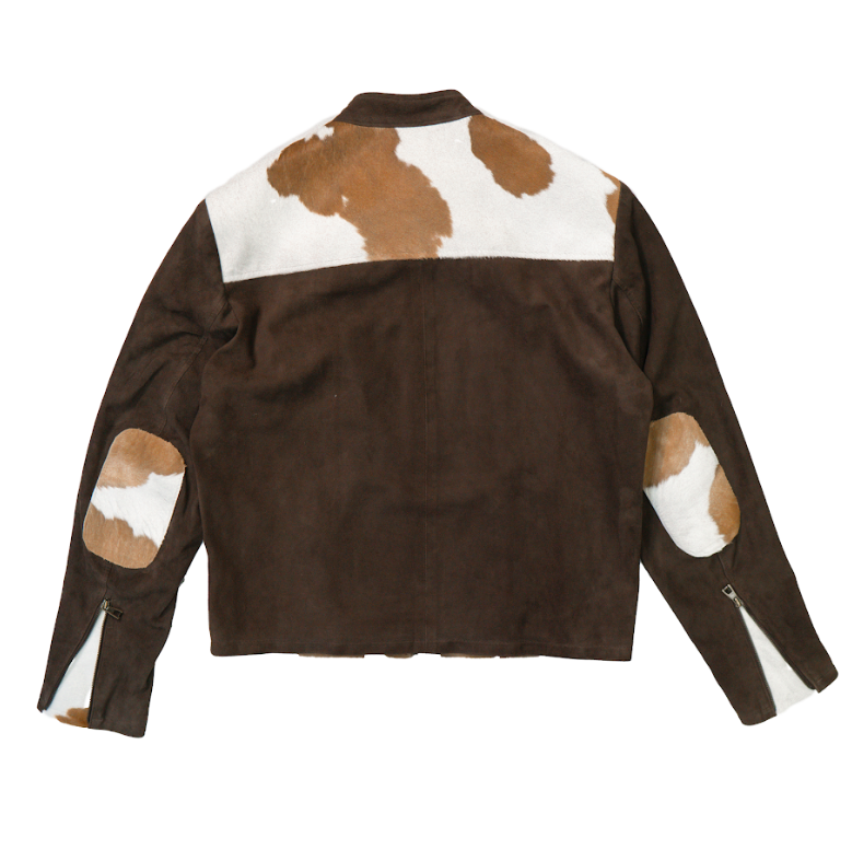 Kashani Brown Pony Hair Suede Jacket - Dudes Boutique