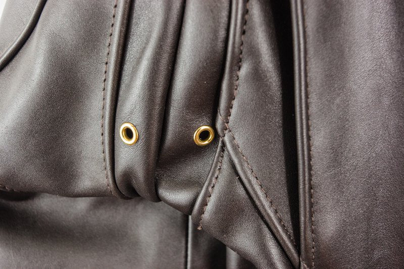 Schott 613 Men's One Star Perfecto Leather Motorcycle Jacket - Brown - Dudes Boutique
