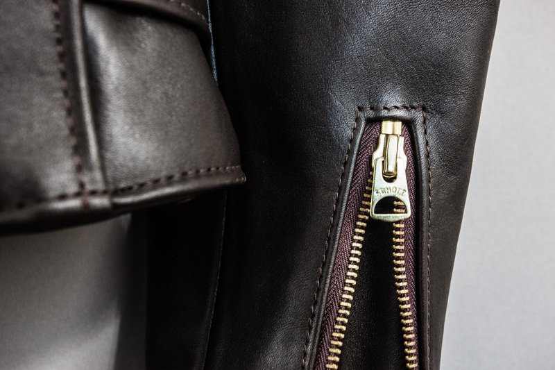 Schott 613 Men's One Star Perfecto Leather Motorcycle Jacket - Brown - Dudes Boutique