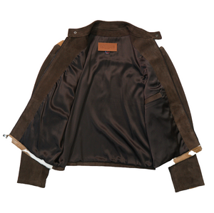 Kashani Brown Pony Hair Suede Jacket - Dudes Boutique