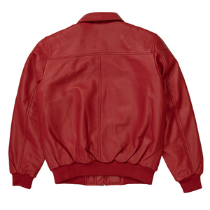 Kashani Red Lambskin Bomber Jacket - Dudes Boutique