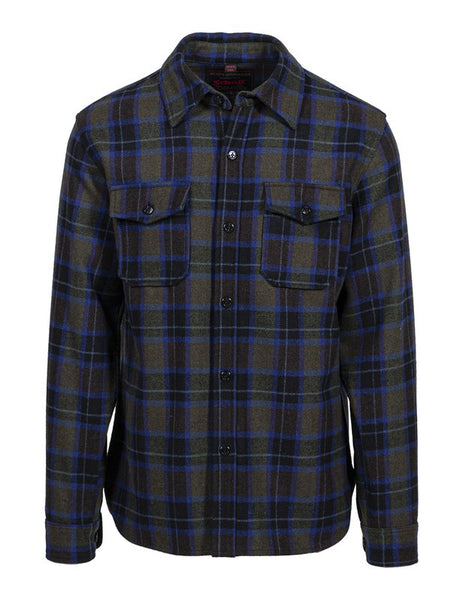 Schott NYC Spruce Plaid CPO Flannel Shirt - Dudes Boutique
