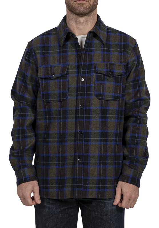 Schott NYC Spruce Plaid CPO Flannel Shirt - Dudes Boutique