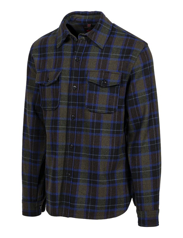 Schott NYC Spruce Plaid CPO Flannel Shirt - Dudes Boutique