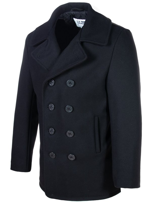 Schott 740 Classic Melton Wool Navy Pea Coat – Dudes Boutique